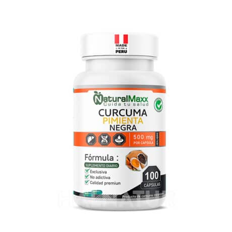 Curcuma + piemienta negra + jenjibre 100 capsulas naturalmaxx