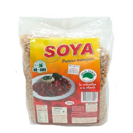 Carne de soya granulos pollo granulado hoja verde 500 gr