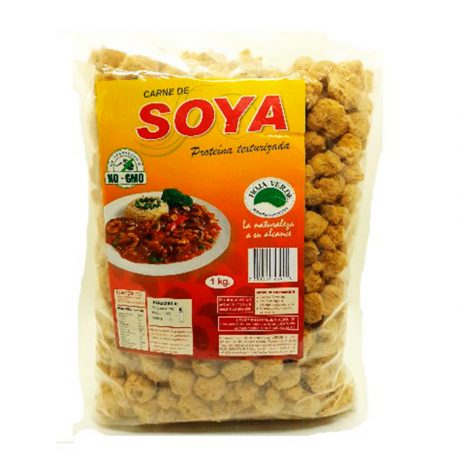 Carne de soya trozos pollo granulado hoja verde 500 gr