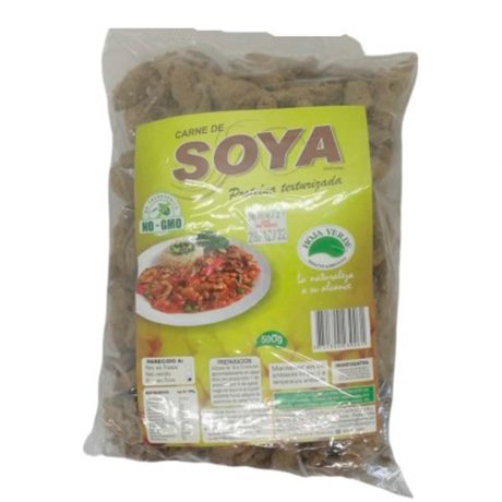 Carne de soya trozos res granulado hoja verde 500 gr