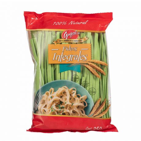 Fideos integrales sabor espinaca gopal 200 gr