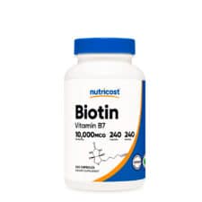 Biotin 10000mcg Nutricost 240 capsulas