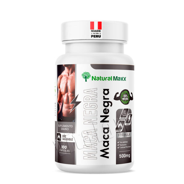 Maca negra 500 mg 100 capsulas naturalmaxx nueva presentacion