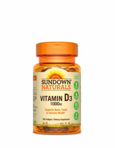 Vitamina D3 1000UI sundown natural 120 tabletas