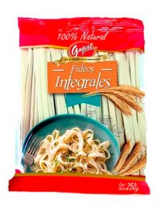 Fideos integrales sabor kiwicha gopal 200 gr