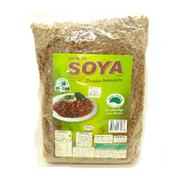 Carne de soya granulado hoja verde 500 gr
