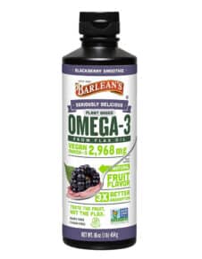 Barlean's Organic Oils Total Total Omega Swirl vegetariano linaza/ borraja granada, mora azul Blueberry, botella de 16 onzas